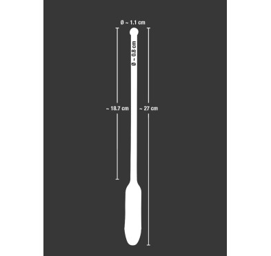 Silikonowa sonda do cewki dilator wibracje 27cm